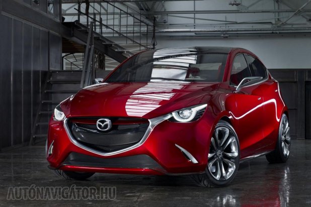 Vajon az új Yarisnak és az új Mazda2-nek csak a motorja lesz közös? A képen a Mazda Hazumi koncepció