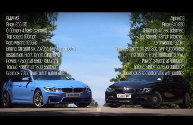 Benzines kontra dízel, BMW M3 kontra Alpina D3