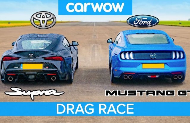 Kire fogadnál egy gyorsulási versenyen? A hathengeres Suprára vagy a V8-as Mustangra?