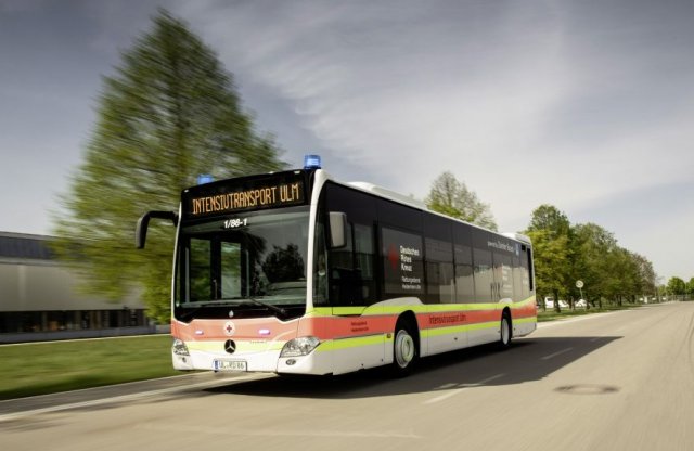 A németországi Ulm városa egy átalakított Mercedes-Benz Citaro buszt kapott kölcsönbe