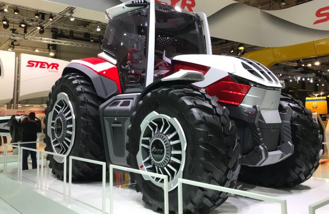 Hibrid, dízel traktorokat hozhat a jövő, a Steyr öt villanymotort épített a futurisztikus traktorba