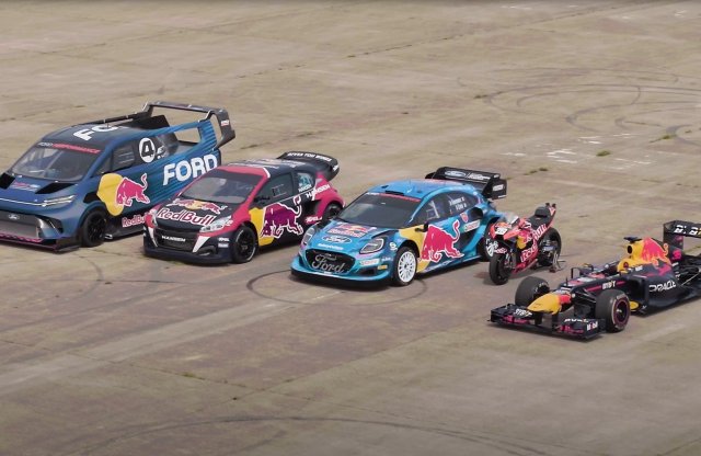 A legdurvább Red Bullok csaptak össze egy látványos gyorsulási versenyen