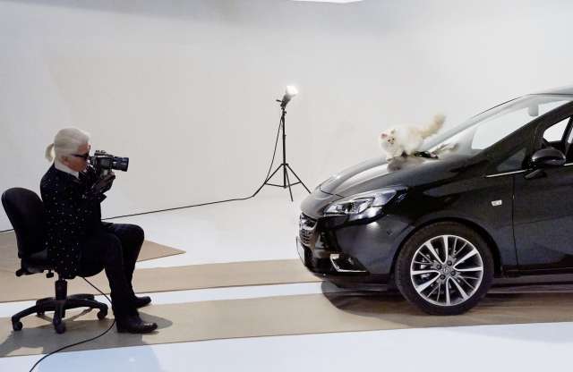 A hét vicce: cica pózol az új Opel Corsán