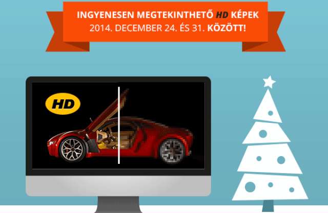 Idén is ingyenes HD képeket ad a Használtautó.hu karácsonykor