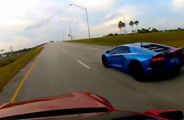Videón a Tesla Model S P85D és a Lamborghini Aventador párharca