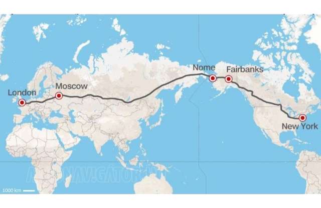 Közel 20 ezer kilométeres útszakasz készülhet el New York és London között