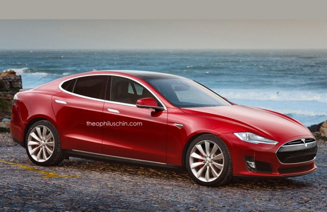 Újabb spekulatív képeken a Tesla harmadik modellje