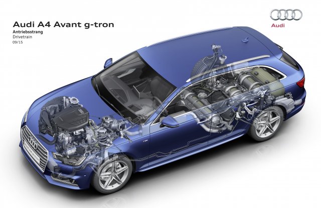 500 kilométerre is képes gázüzemben az Audi A4 Avant