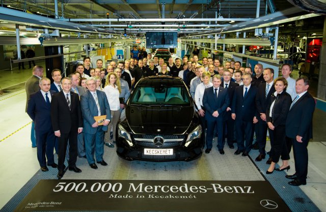 Elkészült az ötszázezredik autó a kecskeméti Mercedes-Benz üzemben