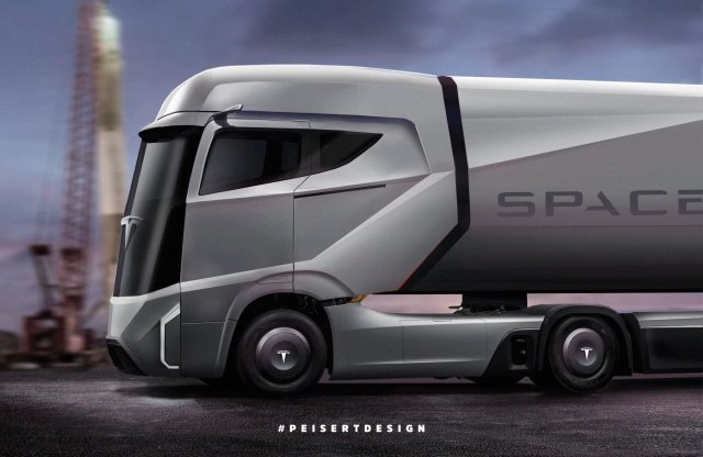 Felgyorsított videóban rajzolt Tesla kamiont egy grafikus