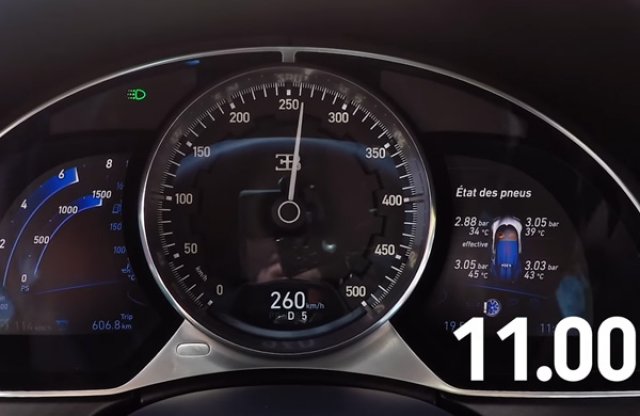 Videón a Bugatti Chiron szédületes gyorsulása
