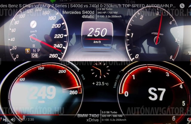 Autobahn mérkőzés: BMW 740d xDrive vs. Mercedes-Benz S400d 4Matic