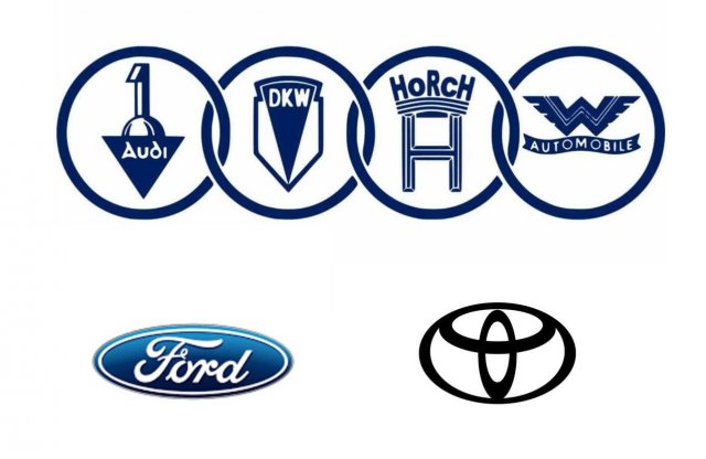 Folytatjuk az emblémák történetéről szóló sorozatunkat: következik az Audi, a Ford és a Toyota