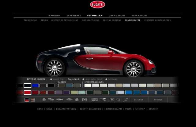 Vajon kihez szól a Bugatti Veyron konfigurátor?