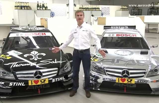 Coulthard és az idei DTM AMG Mercedes C kupé