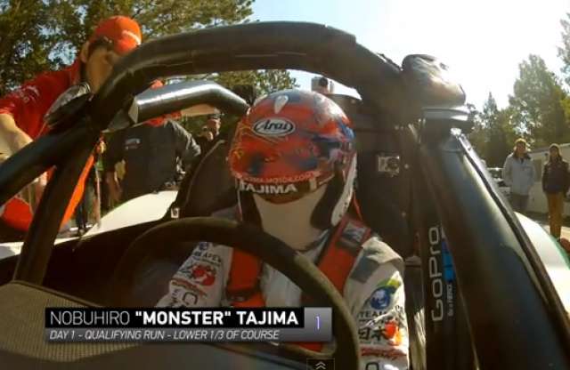 Monster Tajima és elektromos versenyautója a Pikes Peaken